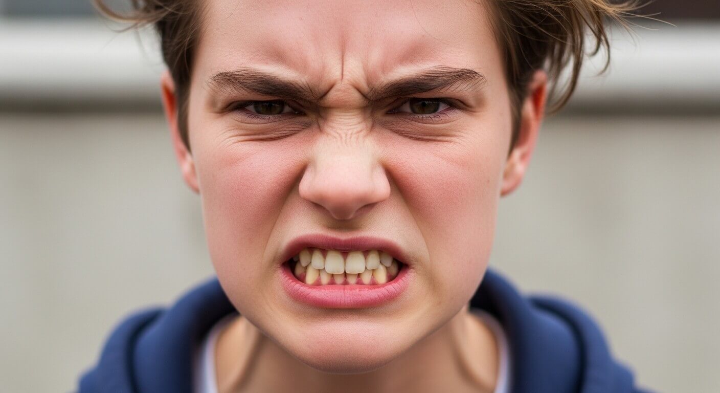 an angry person